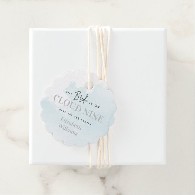 Moln Nio Bröllopsfest Tack Gåvor Etiketter (På plats)