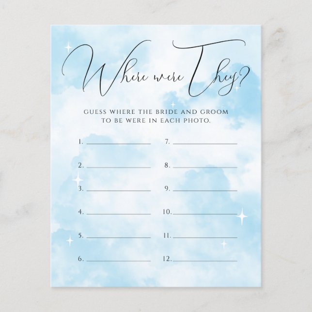 Moln nio där de var Möhippa Game (Framsida)