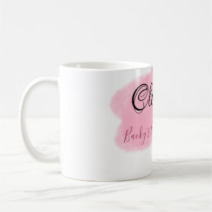 Moln nio röda pastell bröllopsdusch namndatum kaffemugg