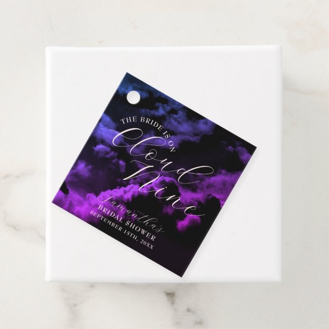 Moln nio Svart Celestial Galaxy Bröllopsdusch Gåvor Etiketter (På plats)