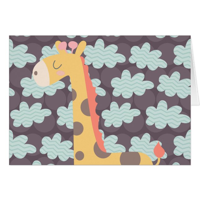 Moln och gåvor hälsningskort (Framsidan Horizontal)