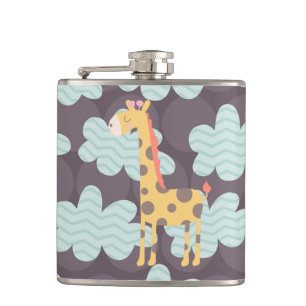 Moln och giraff fickplunta