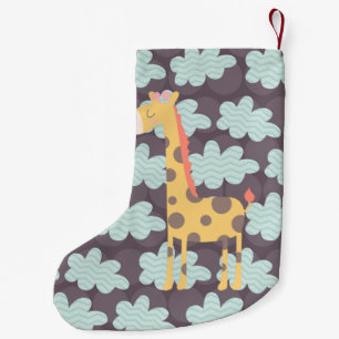 Moln och giraff liten julstrumpa