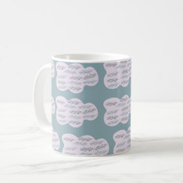 moln och gren mönster kaffemugg