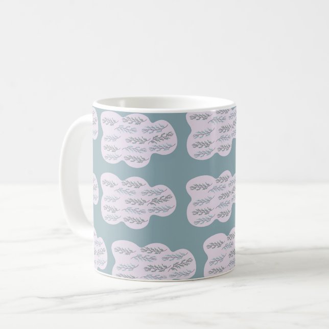 moln och gren mönster kaffemugg (Framsida vänster)