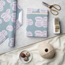 moln och gren mönster presentpapper