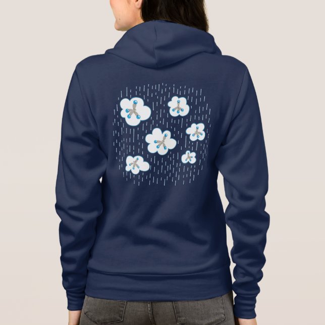 Moln och metanmolekyler Blåkemi Geek T-shirt (Baksida)