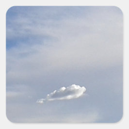 Moln och moln fyrkantigt klistermärke