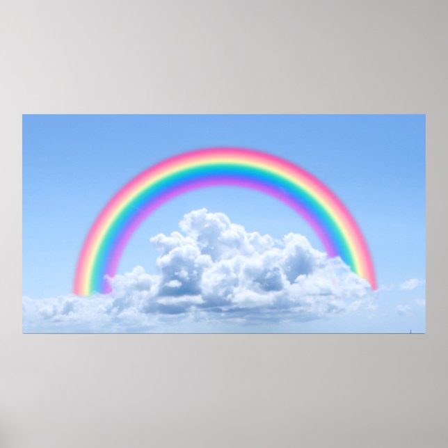 Moln och regnbåge poster (Framsidan)