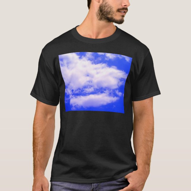 Moln och Rensa Blå himmel T Shirt (Framsida)