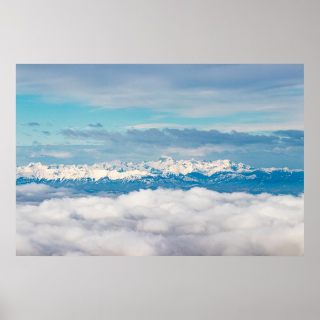 Moln och snöberg Triglav Poster (Framsidan)
