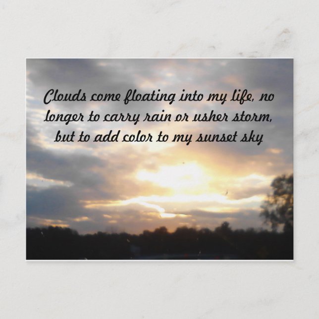 Moln och Sol Vykort (Framsida)