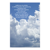 Moln och sommar Himlar saknar dig Dikt