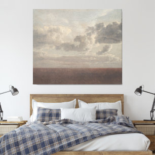 Moln ovanför havet, vintage olja canvastryck
