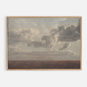Moln ovanför havet, vintage poster