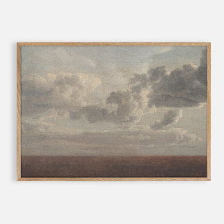 Moln ovanför havet, vintage poster
