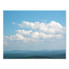 Moln över bergen fototryck