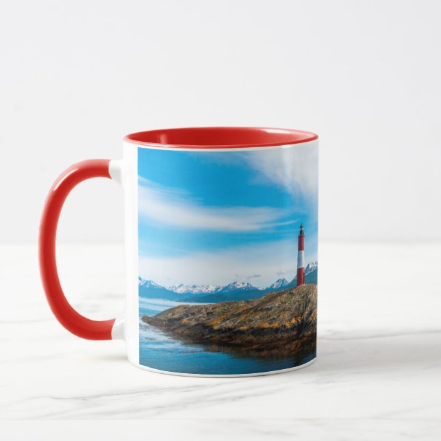 Moln över fyr belägen nära Ushuaia, Argentina Mugg (Vänster)