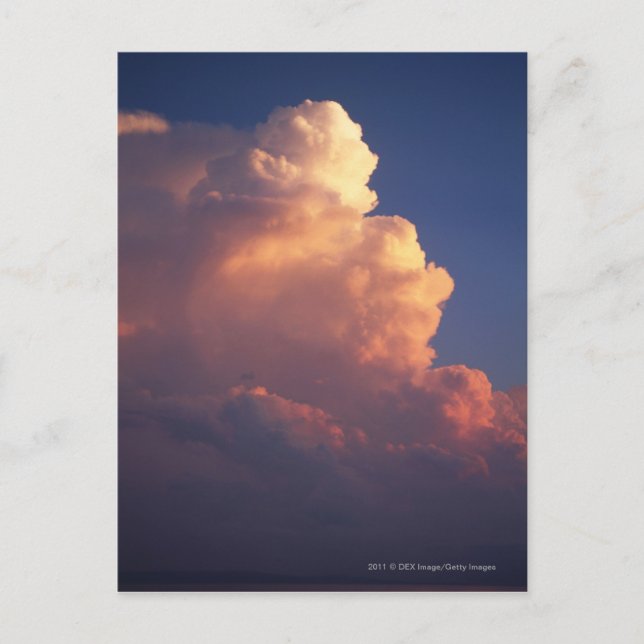 Moln över havet vid solnedgång vykort (Framsida)