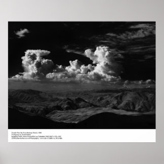 Moln över öknen 1965, av Ansel Adams Poster