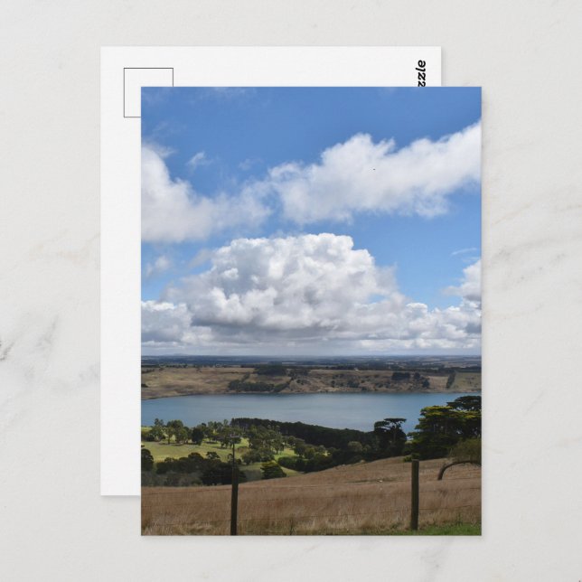 Moln över Sjö Gnotuk Camperdown Postcard Vykort (Fram/baksida)