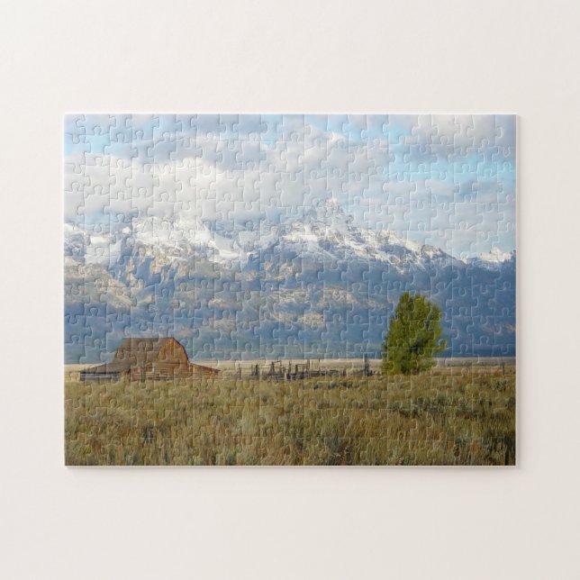 Moln över Tetons Puzzle Pussel (Horisontell)