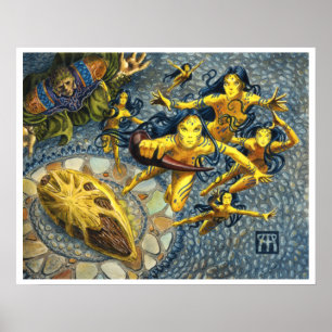 Moln på Älvor Poster