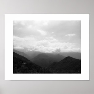 Moln på Backe Black and White Photography Poster