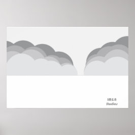 Moln som delar över Vatten Poster