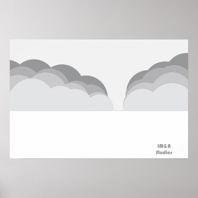 Moln som delar över Vatten Poster (Framsidan)