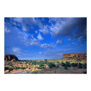 Moln som sveper över himlen över fototryck