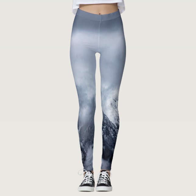 Moln som täcker Storžič, Slovenien Leggings (Framsida)
