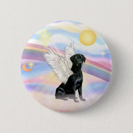Moln - Svart Labrador Retriever Ängel Knapp