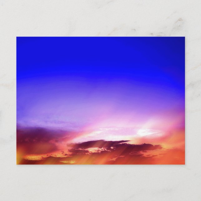 Moln vid solnedgång vykort (Framsida)