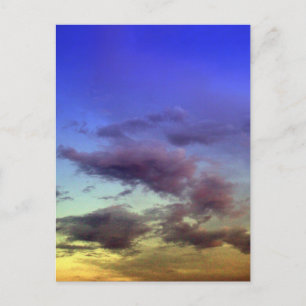 Moln vid Sunset Postcards Vykort