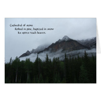 Molnberg med Haiku Hälsningskort