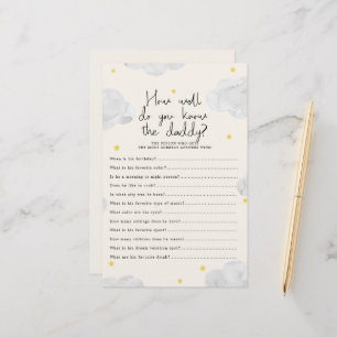 Molner hur bra vet du att pappa Baby Shower-spel