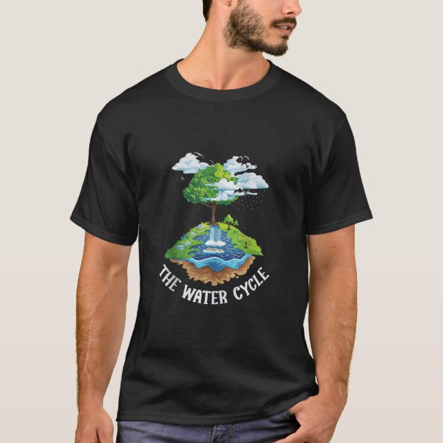 Molnet för väderprognos för Vatten-cykeln T Shirt (Framsida)