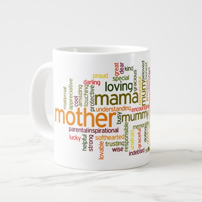 Molnet Mor Ord Jumbo Mugg (Framsida vänster)