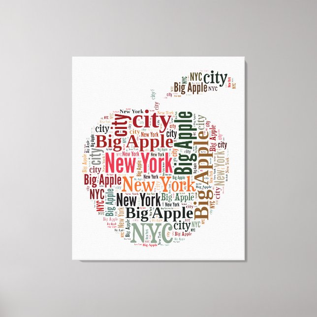 Molnet New York ord Canvastryck (Framsida)