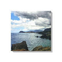Molnfoto till Kanvastryck med liggande hav