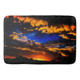 Molnfri solnedgång badrumsmatta