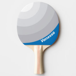 Molnig blå himmel cirkelrand med namn pingisracket