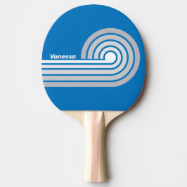 Molnig blå himmel Curl-ränder med namn Pingisracket