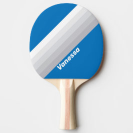Molnig blå himmelränder med namn pingisracket