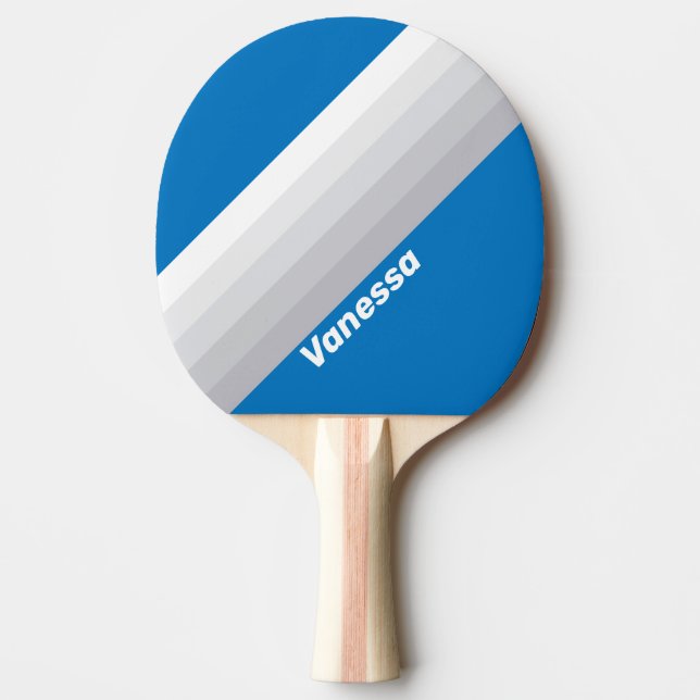 Molnig blå himmelränder med namn pingisracket (Framsidan)