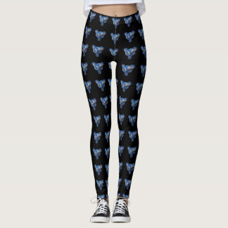 Molnig damasker för Koalabjörnsvart Leggings
