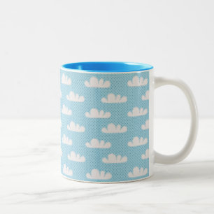 Molnig Dotty himmel Två-Tonad Mugg