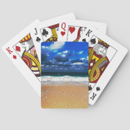 Molnig exotisk strand casinokort