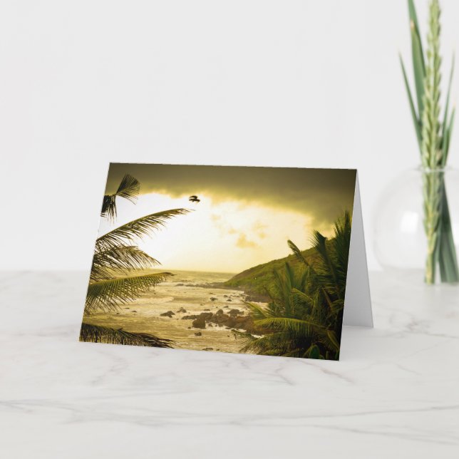 Molnig Goa strand Kort (Framsida)